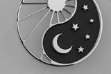 Cosmic Yin Yang Halskette - Schatten & Celeste Glow