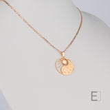 Bijou plaqué or avec soleil et lune/swiss made/bijouterie Delémont/