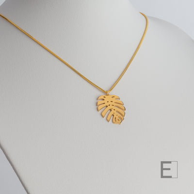 Monstera-Blatt-Halskette