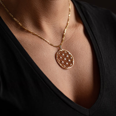 Halskette Große Blume des Lebens