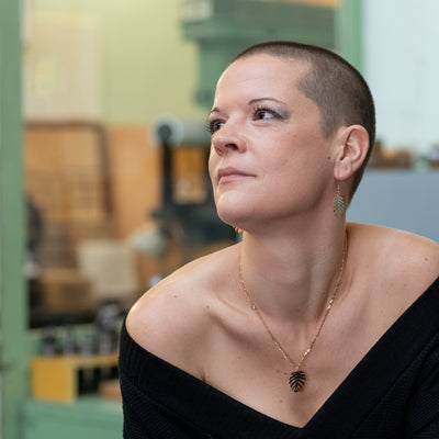 Monstera-Blatt-Halskette