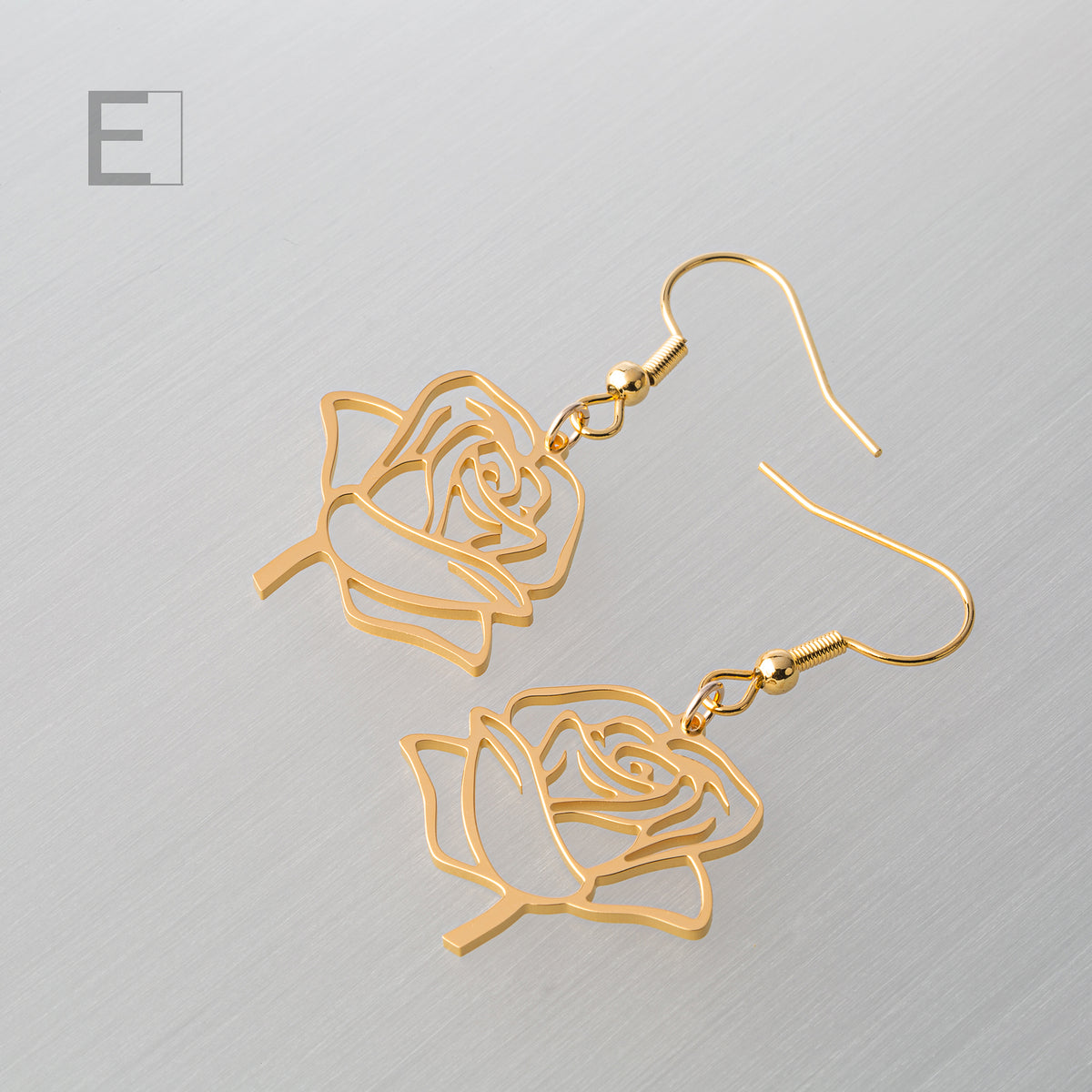 Boucles d’oreilles Rose, vue de détail 4 – Atelier-Émile