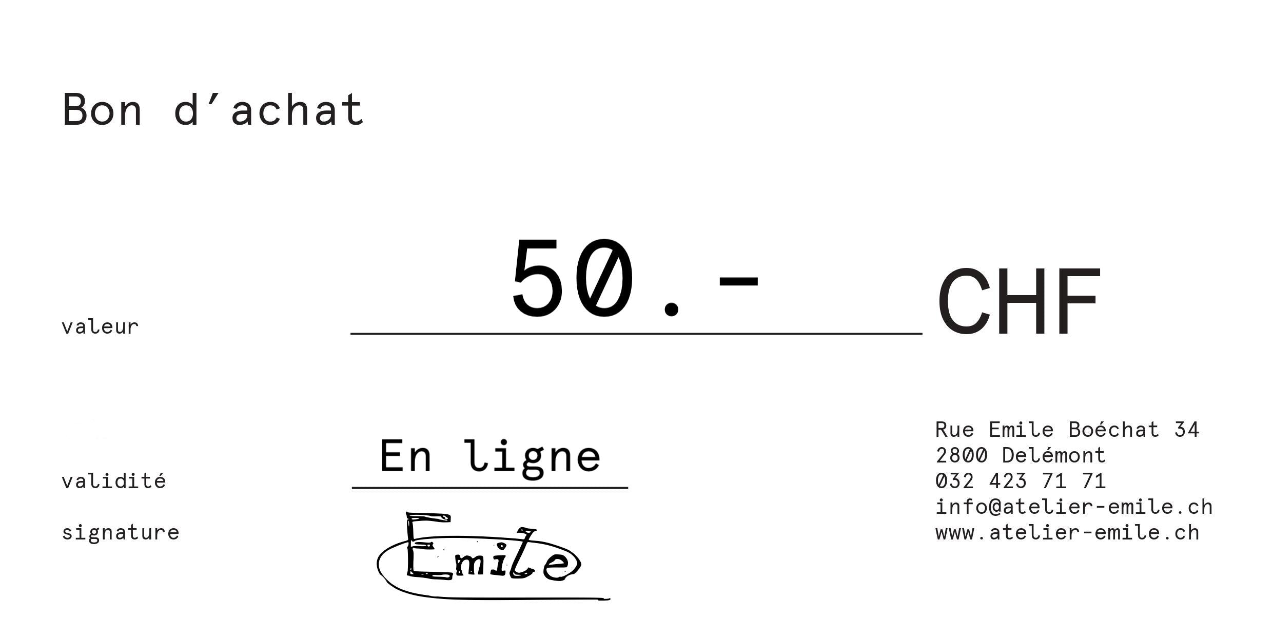 Carte Cadeau Atelier-Emile – vue détaillée du bijou artisanal Atelier-Émile