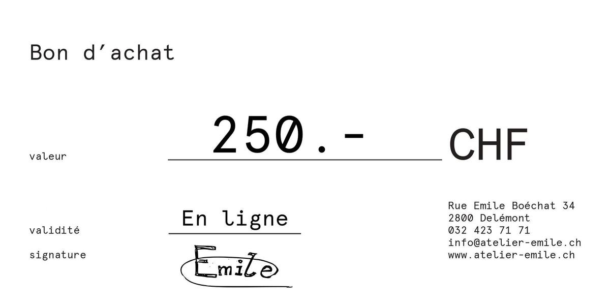 Carte Cadeau Atelier-Emile, vue de détail 4 – Atelier-Émile
