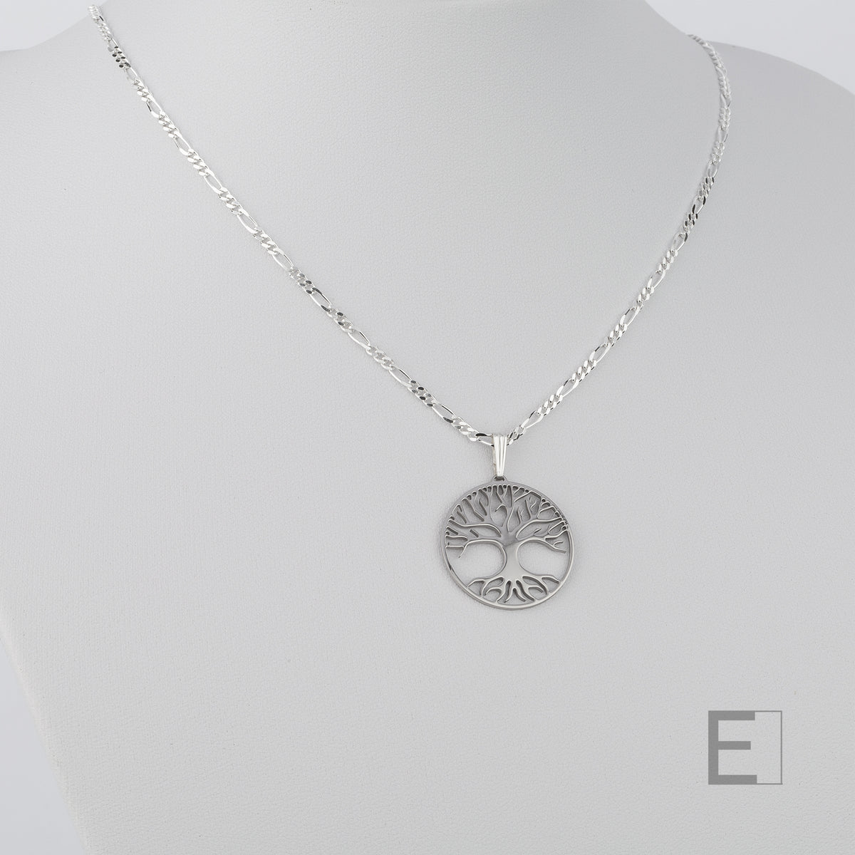 Collier Arbre de Vie en finition rhodium, vue de détail 7 – Atelier-Émile