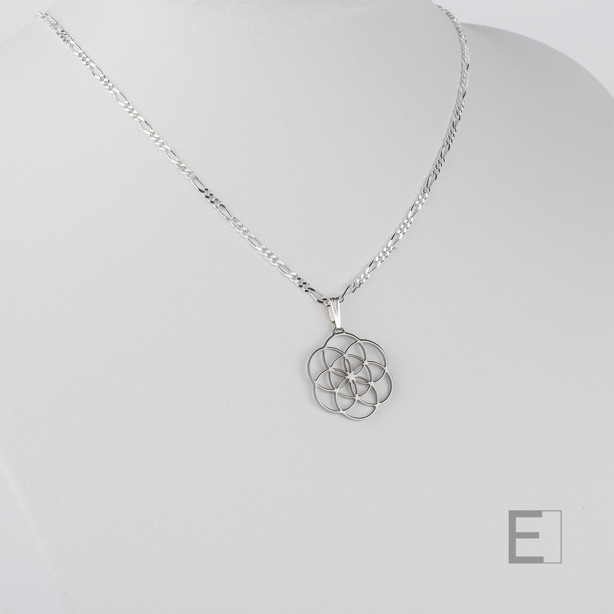 Samen des Lebens Halskette, mit Rhodium-Finish, Detailansicht 3 – Atelier-Émile