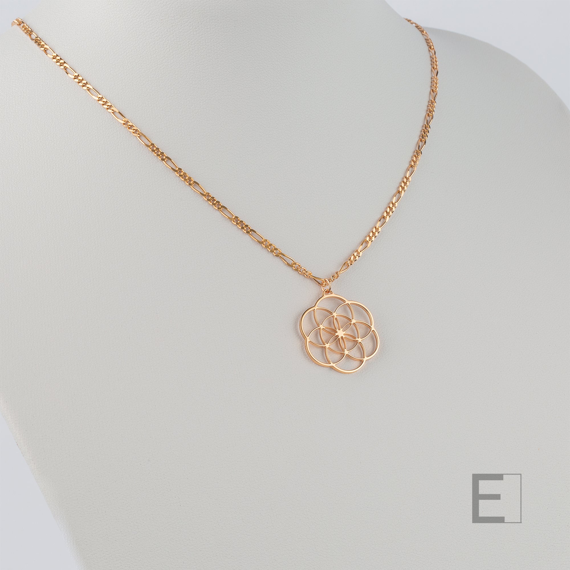 Samen des Lebens Halskette, mit Roségold-Finish, Detailansicht 4 – Atelier-Émile