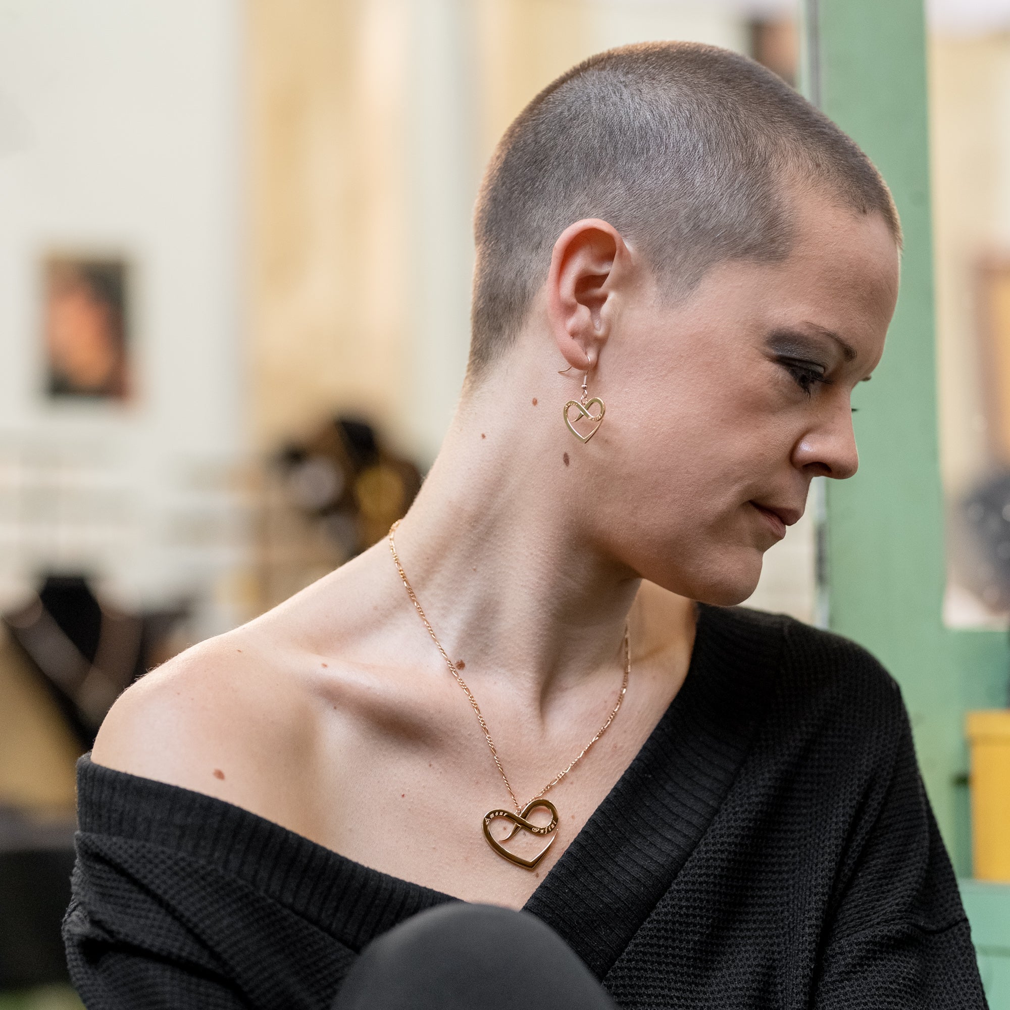 Collier Grand Au-Delà des Mots – vue détaillée du bijou artisanal Atelier-Émile