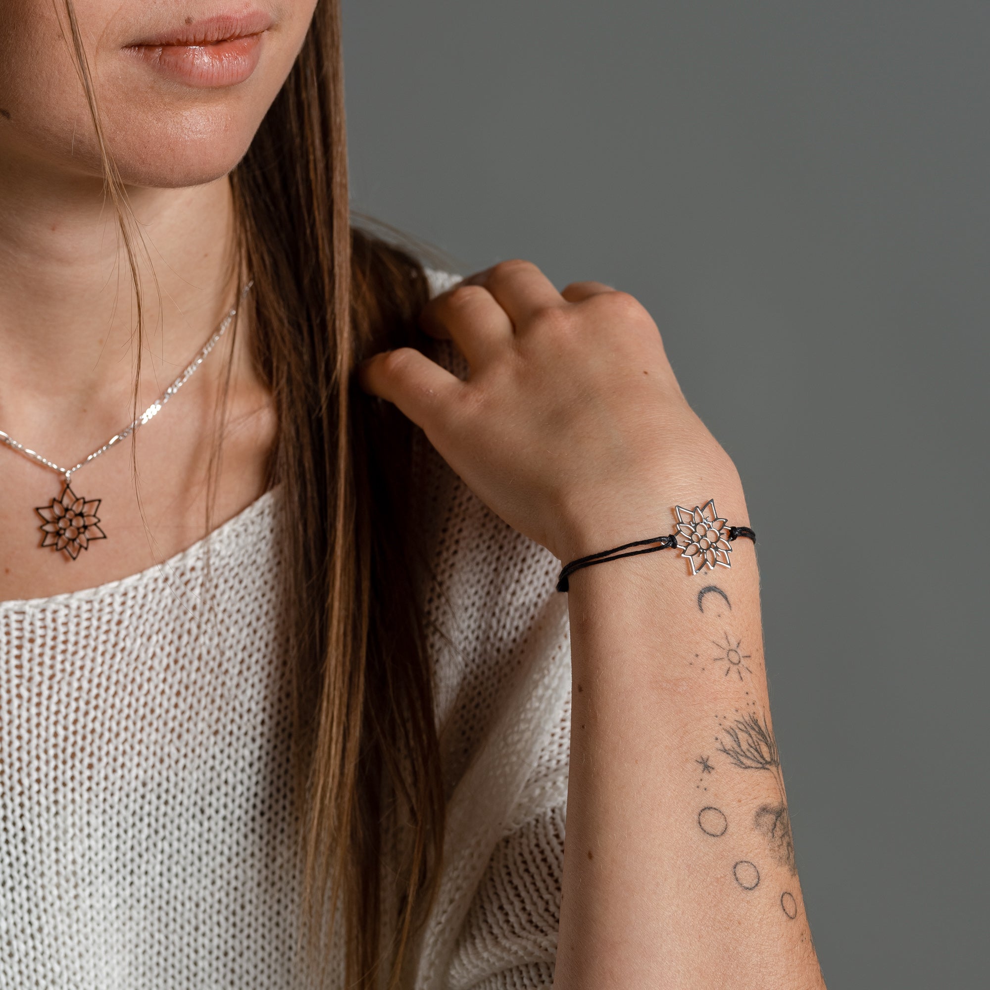 Bracelet Edelweiss – vue détaillée du bijou artisanal Atelier-Émile