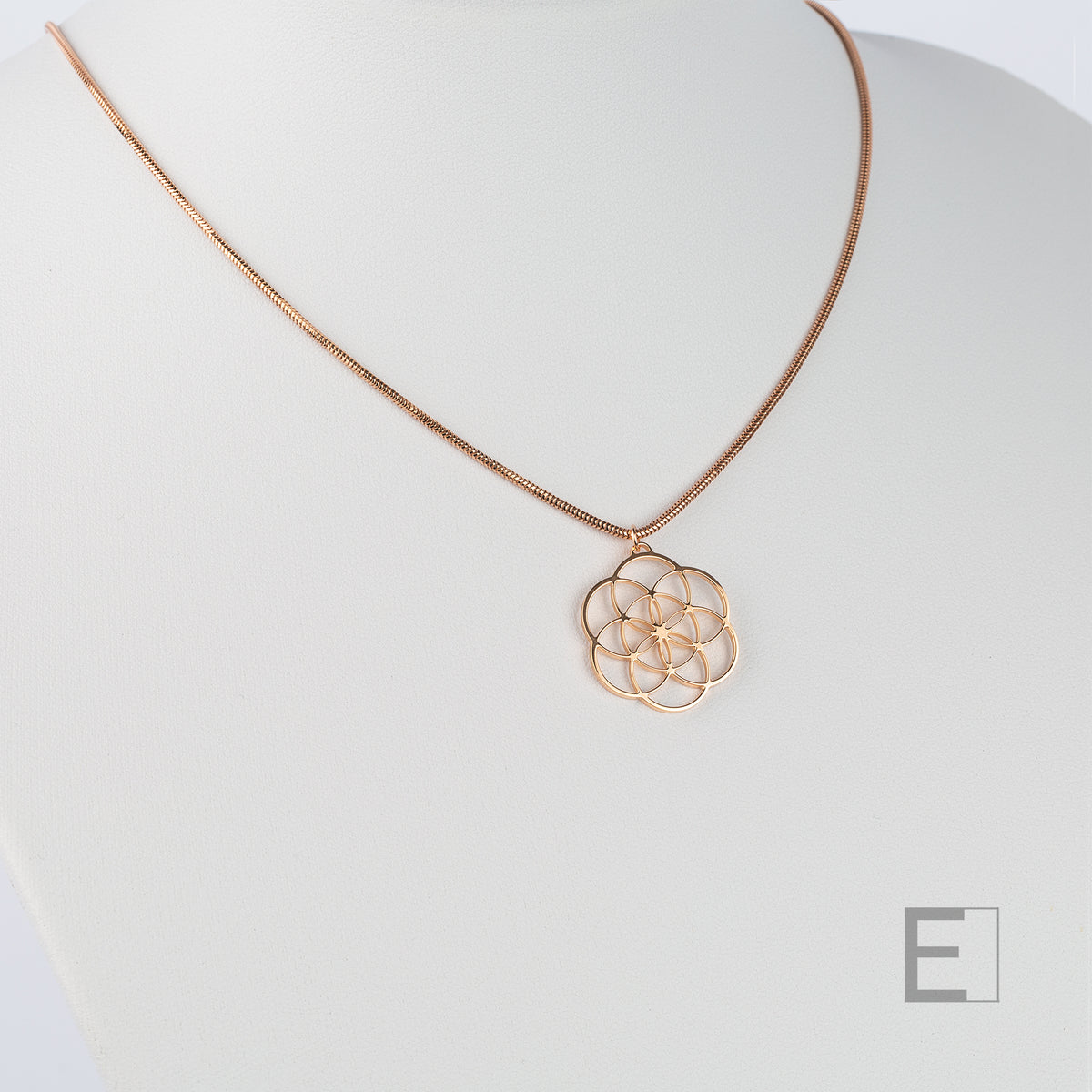Samen des Lebens Halskette, mit Roségold-Finish, Detailansicht 9 – Atelier-Émile