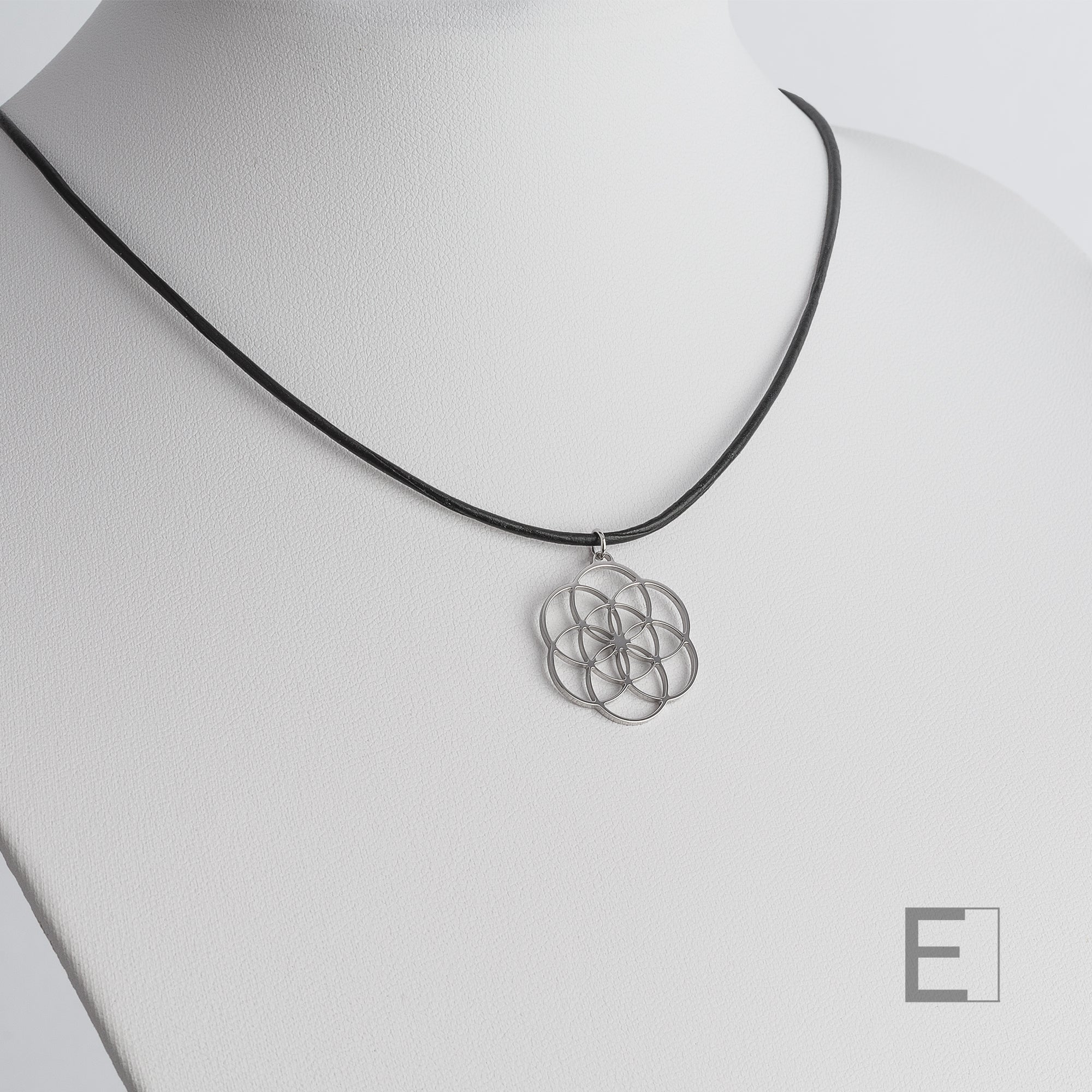 Samen des Lebens Halskette, mit Rhodium-Finish, Detailansicht 10 – Atelier-Émile