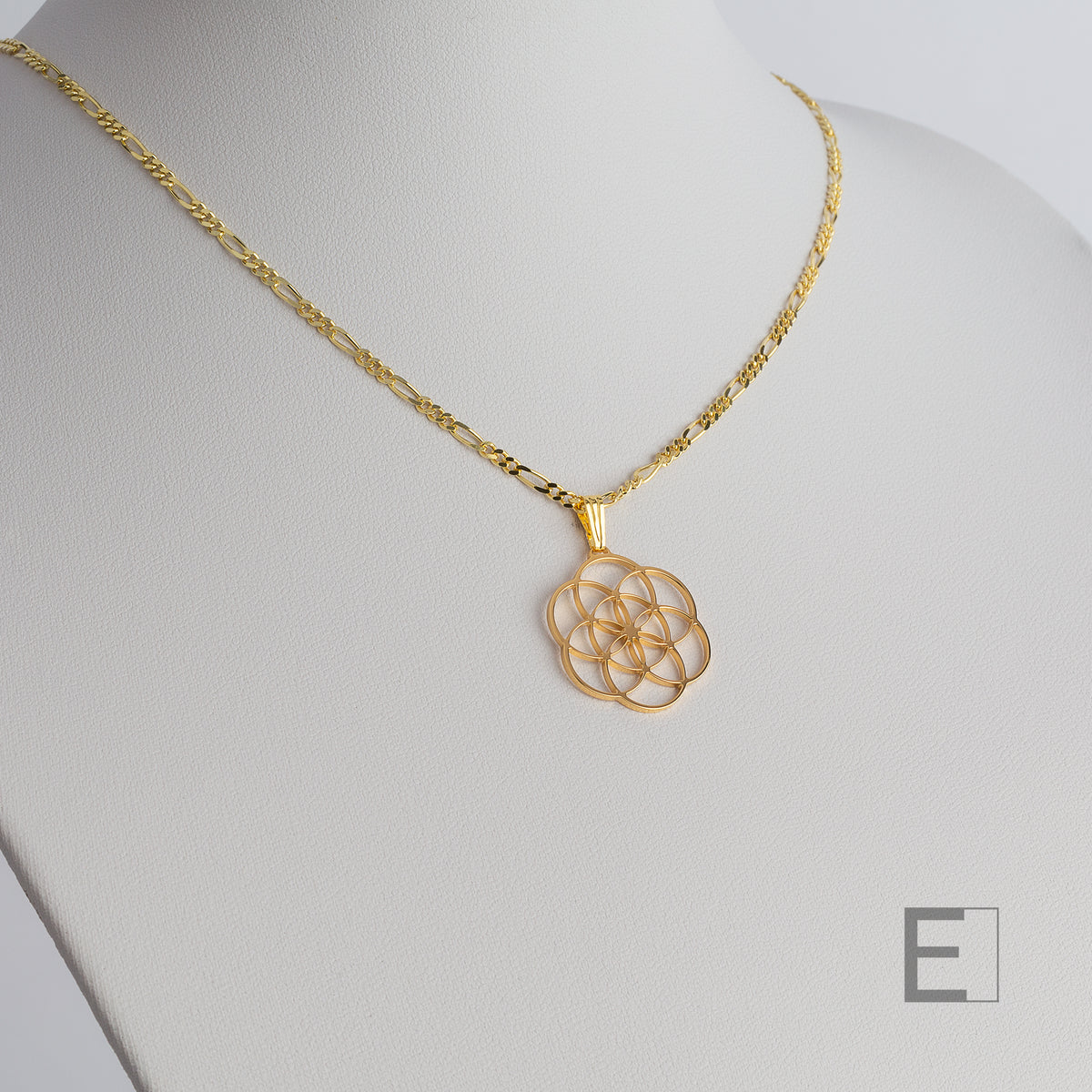Samen des Lebens Halskette, mit Gelbgold-Finish, Detailansicht 11 – Atelier-Émile
