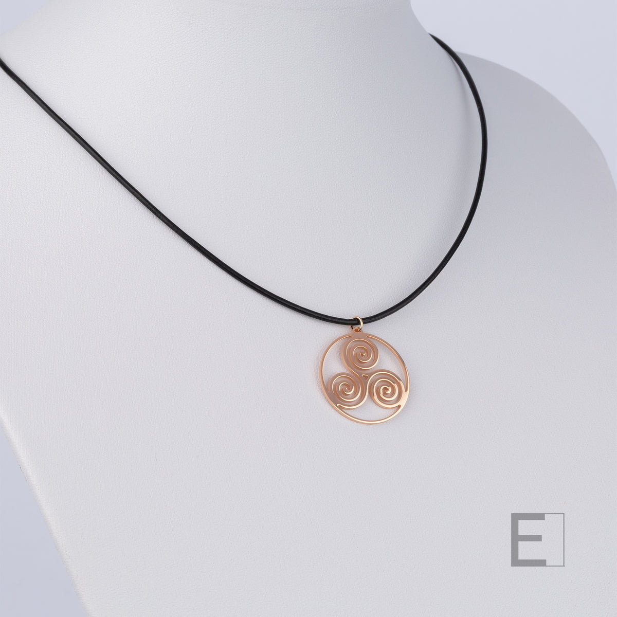 Halskette Spirale des Lebens, mit Roségold-Finish, Detailansicht 4 – Atelier-Émile