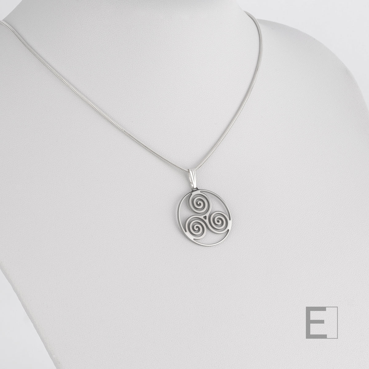 Halskette Spirale des Lebens, mit Rhodium-Finish, Detailansicht 7 – Atelier-Émile