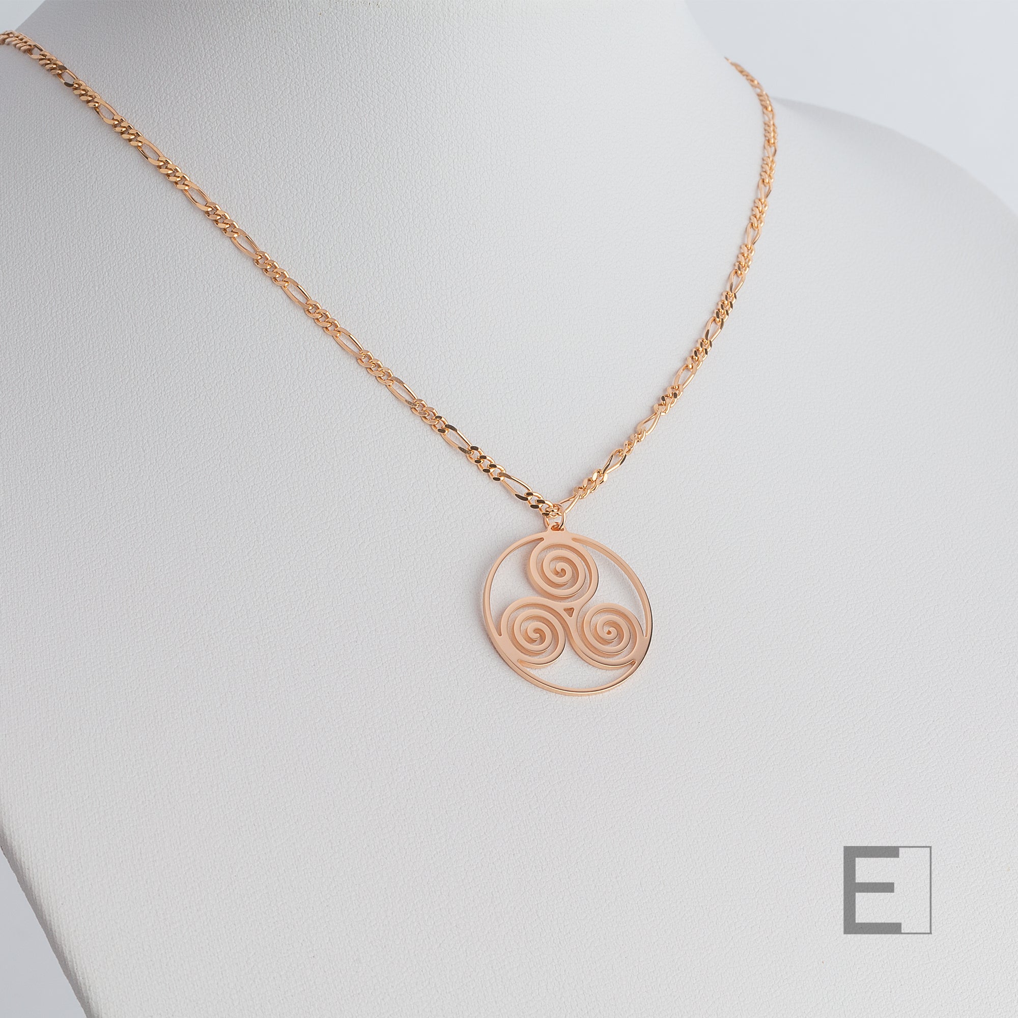 Halskette Spirale des Lebens, mit Roségold-Finish, Detailansicht 10 – Atelier-Émile